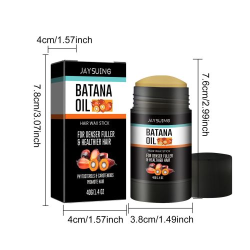 Batania Hair Wax Stick With Batana Oil - Nourishing & Long-Lasting Hold, Styling For Flyaways, Adds Volume And Natural Shine, 75g Gel Haircare Batania Hair Wax Stick With Batana Oil - Nourishing & Long-Lasting Hold, Styling For Flyaways, Adds Volume And Natural Shine, 75g Gel Haircare